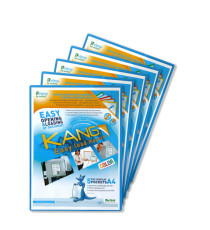 Tasca a L - con retro magnetico - A4 - blu - Djois - conf. 5 pezzi