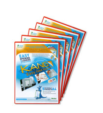 Tasca a L - con retro magnetico - A4 - rosso - Djois - conf. 5 pezzi