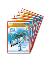 Tasca a L - con retro magnetico - A4 - rosso - Djois - conf. 5 pezzi