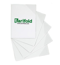 Tasca a L - con retro magnetico - A5 - trasparente/rosso - Djois - conf. 5 pezzi