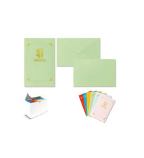 Taschetta 10 biglietti + 10 buste - Dresda - 9 x 14 cm - colori assortiti - Rex Sadoch