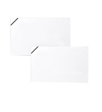 Taschetta 10 biglietti + 10 buste - Lutto - bianco - 90 x 140 mm - 240 gr - Rex Sadoch