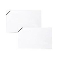 Taschetta 10 biglietti + 10 buste - Lutto - bianco - 90 x 140 mm - 240 gr - Rex Sadoch