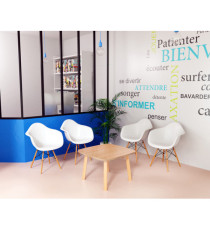 Tavolino attesa Woody - faggio - Paperflow Tavolino attesa Woody - faggio - Paperflow