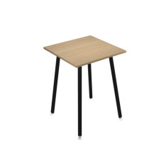 Tavolo alto Skinny Metal - 80 x 80 x 105 cm - nero/rovere