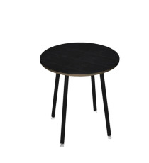 Tavolo alto tondo -  diametro 100 - H 105 cm - nero/nero venato
