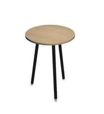 Tavolo alto tondo Skinny Metal - diametro 80 cm - H 105 cm - nero/rovere Tavolo alto tondo Skinny Metal - diametro 80 cm - H 105 cm - nero/rovere