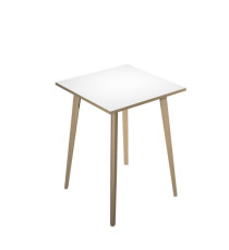 Tavolo alto Woody - 80 x 80 x 105 cm - rovere/bianco