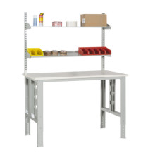 Tavolo da lavoro - elevabile - 150 x 84 x 78-115 cm - grigio/avorio - Tecnotelai Tavolo da lavoro - elevabile - 150 x 84 x 78-115 cm - grigio/avorio - Tecnotelai