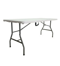 Tavolo Horeca - pieghevole - 74 x 76 x 183 cm - HDPE - bianco - Garden Friend