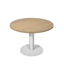 Tavolo riunione Agorà Direction - tondo - diametro 80 cm - H 73 cm - gamba metallo - rovere Tavolo riunione Agorà Direction - tondo - diametro 80 cm - H 73 cm - gamba metallo - rovere
