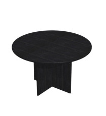 Tavolo riunione Easy - 4 posti - diametro 120 cm - altezza 72 cm - nero venato frassino Tavolo riunione Easy - 4 posti - diametro 120 cm - altezza 72 cm - nero venato frassino