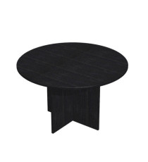Tavolo riunione Easy - 4 posti - diametro 120 cm - altezza 72 cm - nero venato frassino Tavolo riunione Easy - 4 posti - diametro 120 cm - altezza 72 cm - nero venato frassino