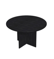 Tavolo riunione Easy - 4 posti - diametro 120 cm - altezza 72 cm - nero venato frassino Tavolo riunione Easy - 4 posti - diametro 120 cm - altezza 72 cm - nero venato frassino