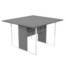 Tavolo riunione Essence - 120 x 110 cm - Antracite - Gamba bianca Tavolo riunione Essence - 120 x 110 cm - Antracite - Gamba bianca