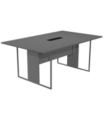 Tavolo riunione Essence - 180 x 110 cm - Antracite - Gamba antracite - Top nero Tavolo riunione Essence - 180 x 110 cm - Antracite - Gamba antracite - Top nero