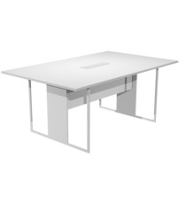 Tavolo riunione Essence - 180 x 110 cm - Bianco - Gamba bianca - Top bianco Tavolo riunione Essence - 180 x 110 cm - Bianco - Gamba bianca - Top bianco