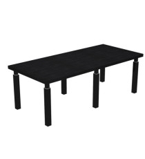 Tavolo riunione Prestige Quadro - 220 x 100 cm - nero venato/ nero Tavolo riunione Prestige Quadro - 220 x 100 cm - nero venato/ nero