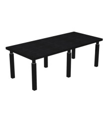 Tavolo riunione Prestige Quadro - 220 x 100 cm - nero venato/ nero Tavolo riunione Prestige Quadro - 220 x 100 cm - nero venato/ nero