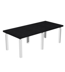 Tavolo riunione Prestige Quadro - 220 x 100 cm - nero venato/bianco Tavolo riunione Prestige Quadro - 220 x 100 cm - nero venato/bianco
