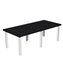 Tavolo riunione Prestige Quadro - 220 x 100 cm - nero venato/bianco Tavolo riunione Prestige Quadro - 220 x 100 cm - nero venato/bianco