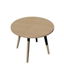 Tavolo riunione tondo Woody - diametro 100 cm - rovere Tavolo riunione tondo Woody - diametro 100 cm - rovere
