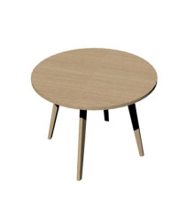 Tavolo riunione tondo Woody - diametro 100 cm - rovere Tavolo riunione tondo Woody - diametro 100 cm - rovere