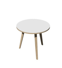 Tavolo riunione tondo Woody - diametro 80 cm - rovere / bianco Tavolo riunione tondo Woody - diametro 80 cm - rovere / bianco