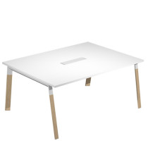 Tavolo riunione Woody - 160 x 120 x 72,5 cm - piano bianco Tavolo riunione Woody - 160 x 120 x 72,5 cm - piano bianco