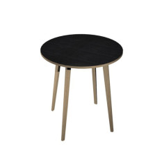 Tavolo rotondo alto Woody - diametro 100 cm - H 105 cm - rovere/nero venato
