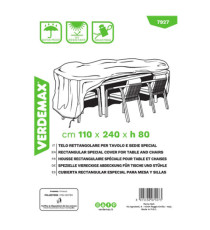 Telo di copertura Special - per tavolo e sedie - 110 x 240 x 80 cm - PU - Verdemax