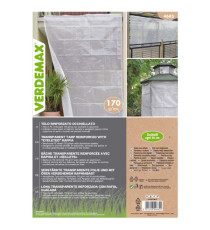 Telo occhiellato - per coperture - 3 x 3 m - PE/rafia - bianco - Verdemax