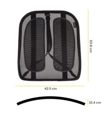 Supporto schiena Office Suites - 50x45x20 cm - in tessuto a rete - nero - Fellowes Supporto schiena Office Suites - 50x45x20 cm - in tessuto a rete - nero - Fellowes