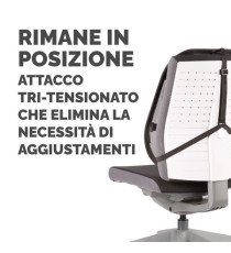 Supporto schiena Office Suites - 50x45x20 cm - in tessuto a rete - nero - Fellowes Supporto schiena Office Suites - 50x45x20 cm - in tessuto a rete - nero - Fellowes