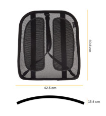 Supporto schiena Office Suites - 50x45x20 cm - in tessuto a rete - nero - Fellowes Supporto schiena Office Suites - 50x45x20 cm - in tessuto a rete - nero - Fellowes