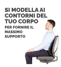 Supporto schiena Office Suites - 50x45x20 cm - in tessuto a rete - nero - Fellowes Supporto schiena Office Suites - 50x45x20 cm - in tessuto a rete - nero - Fellowes