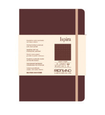 Taccuino Ispira - con elastico - copertina flessibile - A5 - 96 fogli - puntinato - marrone - Fabriano Taccuino Ispira - con elastico - copertina flessibile - A5 - 96 fogli - puntinato - marrone - Fabriano