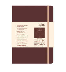 Taccuino Ispira - con elastico - copertina flessibile - A5 - 96 fogli - puntinato - marrone - Fabriano Taccuino Ispira - con elastico - copertina flessibile - A5 - 96 fogli - puntinato - marrone - Fabriano