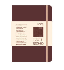Taccuino Ispira - con elastico - copertina flessibile - A5 - 96 fogli - puntinato - marrone - Fabriano Taccuino Ispira - con elastico - copertina flessibile - A5 - 96 fogli - puntinato - marrone - Fabriano