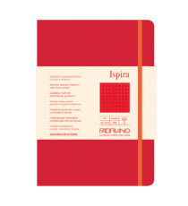 Taccuino Ispira - con elastico - copertina flessibile - A5 - 96 fogli - puntinato - rosso - Fabriano Taccuino Ispira - con elastico - copertina flessibile - A5 - 96 fogli - puntinato - rosso - Fabriano