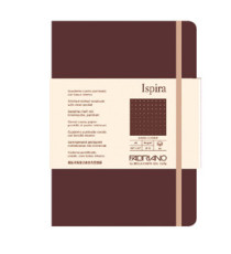 Taccuino Ispira - con elastico - copertina rigida - A5 - 96 fogli - puntinato - marrone - Fabriano Taccuino Ispira - con elastico - copertina rigida - A5 - 96 fogli - puntinato - marrone - Fabriano