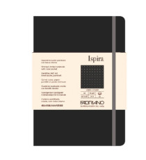Taccuino Ispira - con elastico - copertina rigida - A5 - 96 fogli - puntinato - nero - Fabriano Taccuino Ispira - con elastico - copertina rigida - A5 - 96 fogli - puntinato - nero - Fabriano