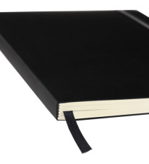 Taccuino Ispira - con elastico - copertina rigida - A5 - 96 fogli - righe - nero - Fabriano