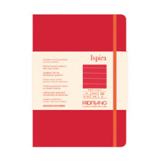 Taccuino Ispira - con elastico - copertina rigida - A5 - 96 fogli - righe - rosso - Fabriano Taccuino Ispira - con elastico - copertina rigida - A5 - 96 fogli - righe - rosso - Fabriano