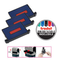 Tampone di ricambio 6/4750/2 - blu/rosso - Trodat - conf. 3 pezzi Tampone di ricambio 6/4750/2 - blu/rosso - Trodat - conf. 3 pezzi