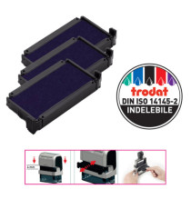 Tampone di ricambio 6/4910 - blu - Trodat  - conf. 3 pezzi Tampone di ricambio 6/4910 - blu - Trodat  - conf. 3 pezzi