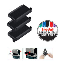 Tampone di ricambio 6/4911 - nero - Trodat - conf. 3 pezzi Tampone di ricambio 6/4911 - nero - Trodat - conf. 3 pezzi