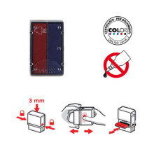 Tampone di ricambio E/10/2 - rosso/blu - Colop