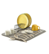 Tappetino scolapiatti con griglia - in microfibra - 9 posti - Perfetto Tappetino scolapiatti con griglia - in microfibra - 9 posti - Perfetto