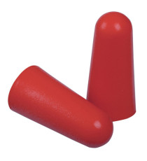 Tappi auricolari monouso - diametro 12 mm - SNR 37 dB - rosso - Deltaplus - dispenser da 200 paia